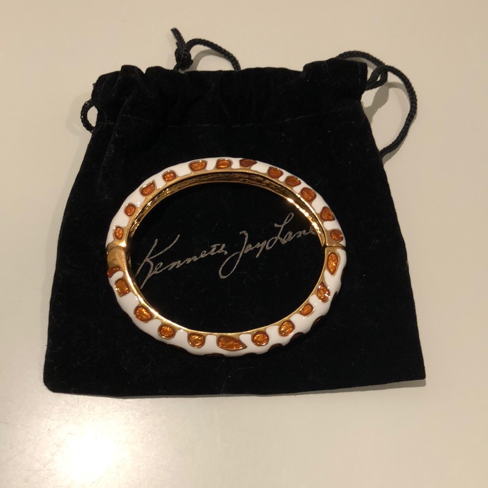 kenneth jay lane giraffe print bangle
